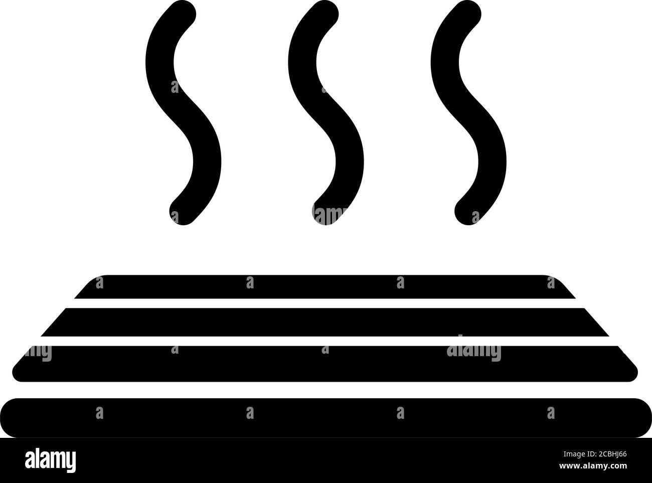 Riscaldamento a pavimento / elettrodomestico , mobili icona vettoriale illusration Illustrazione Vettoriale