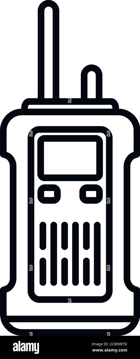 Icona Survival walkie talkie. Contorno sopravvivenza walkie talkie vettore icona per web design isolato su sfondo bianco Illustrazione Vettoriale