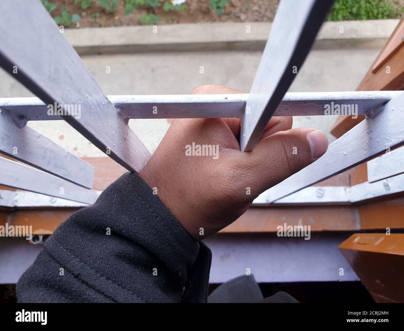 Case galleggianti in legno e ponti sembrano belli. Foto Stock