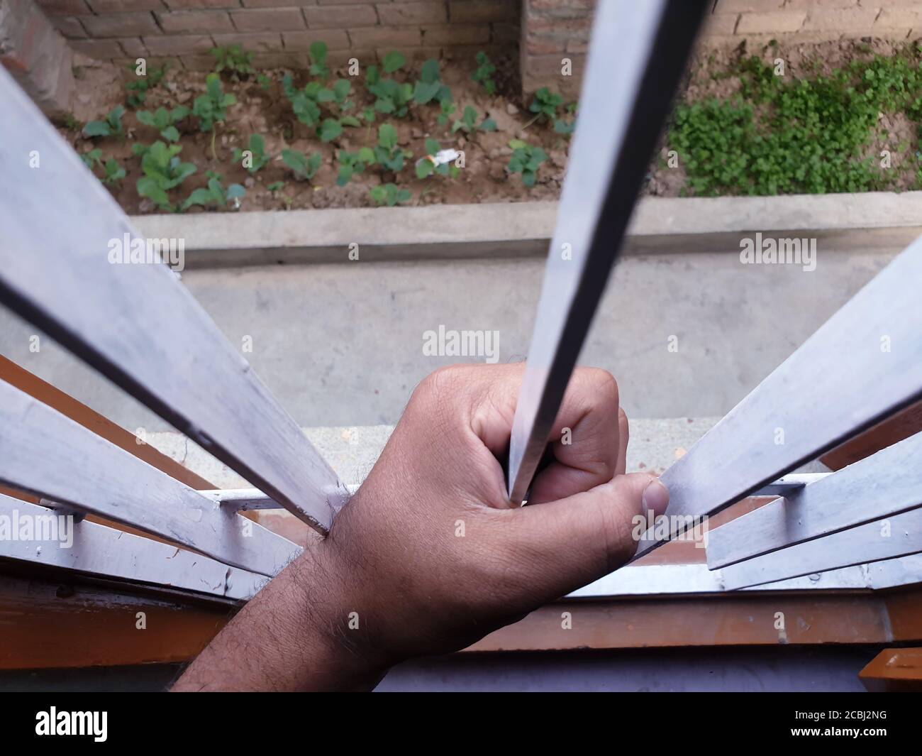 Case galleggianti in legno e ponti sembrano belli. Foto Stock