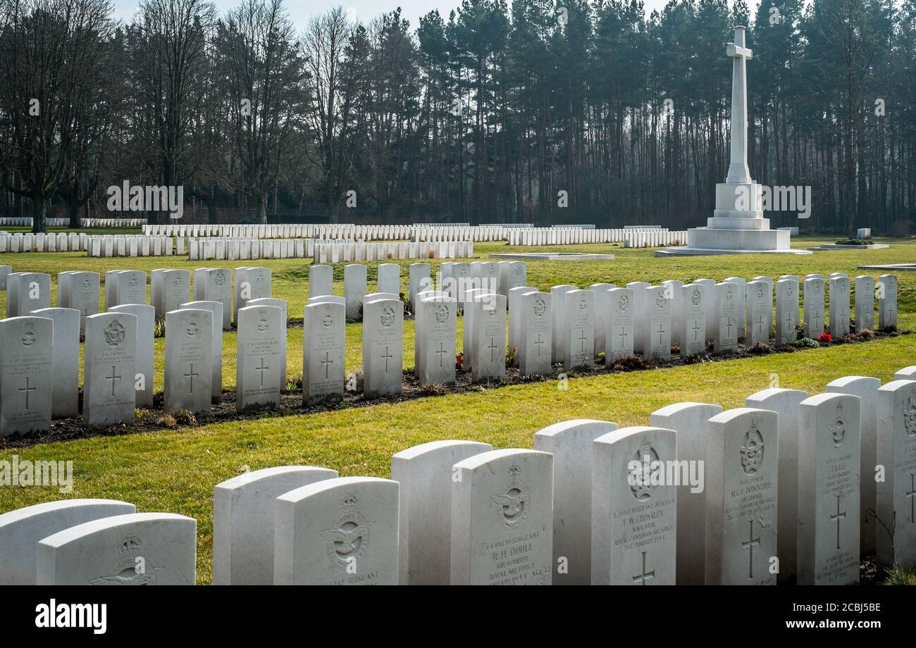 Berlino, Germania 1939 -1945 Commonwealth Graves Commissione Cimitero - Royal Air Force Soldiers Foto Stock