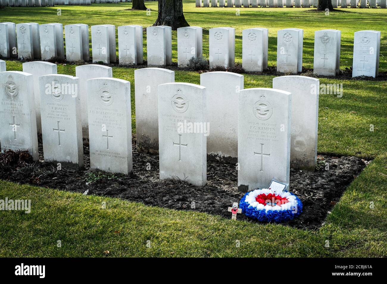 Berlino, Germania 1939 -1945 Commonwealth War Graves cimitero della Commissione - Royal Air Force soldato Foto Stock