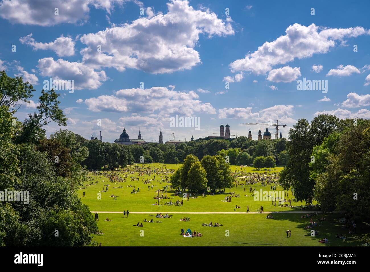 Englischer Garten a Monaco di Baviera, Germania Foto Stock