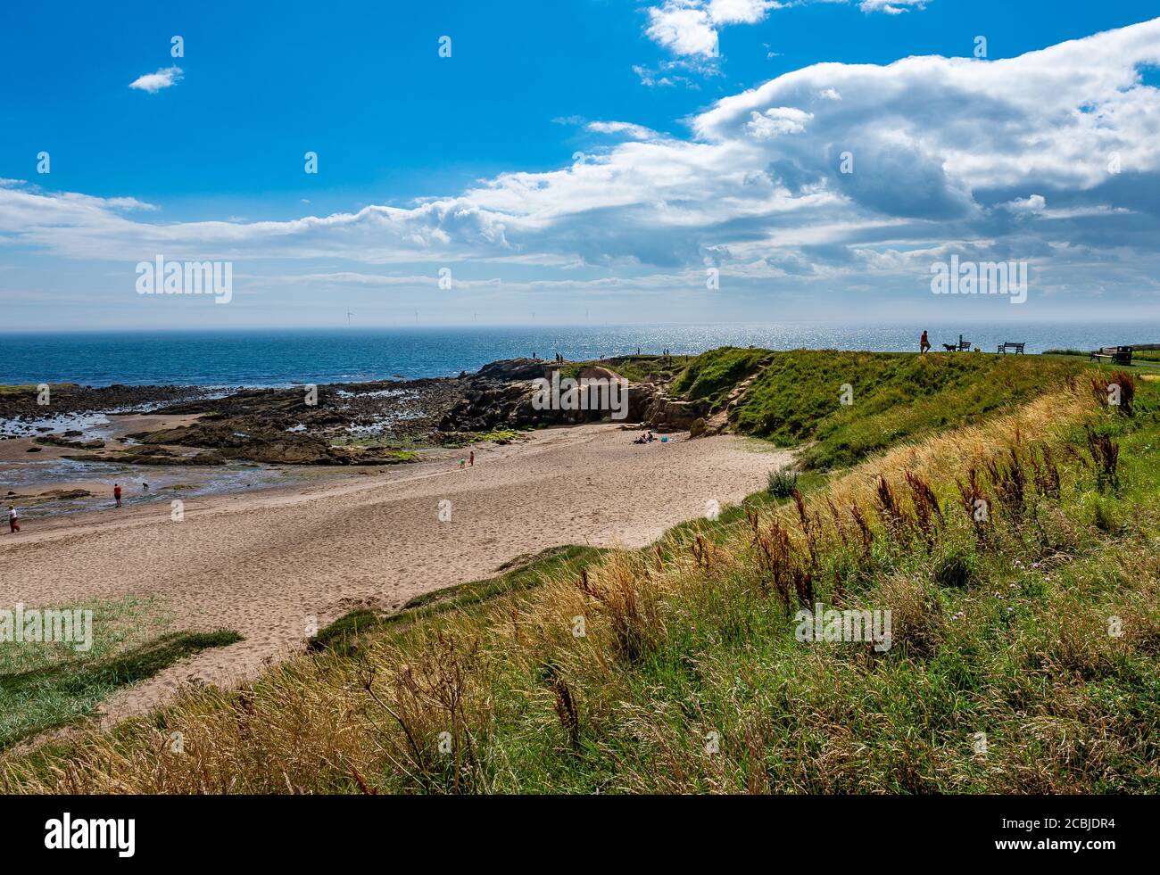 Spital Point, Newbiggin, Northumberland, Regno Unito Foto Stock