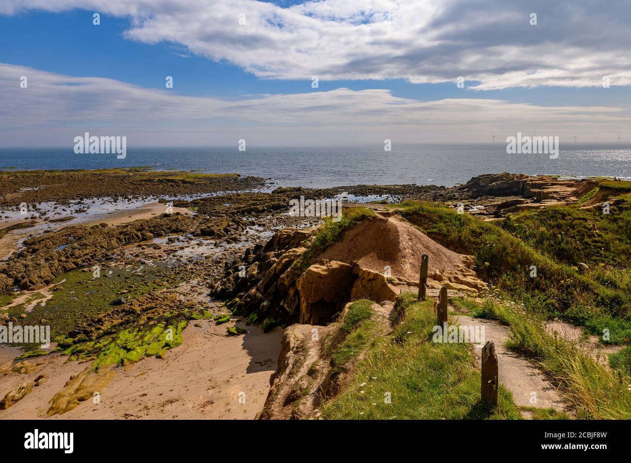 Spital Point, Newbiggin, Northumberland, Regno Unito Foto Stock