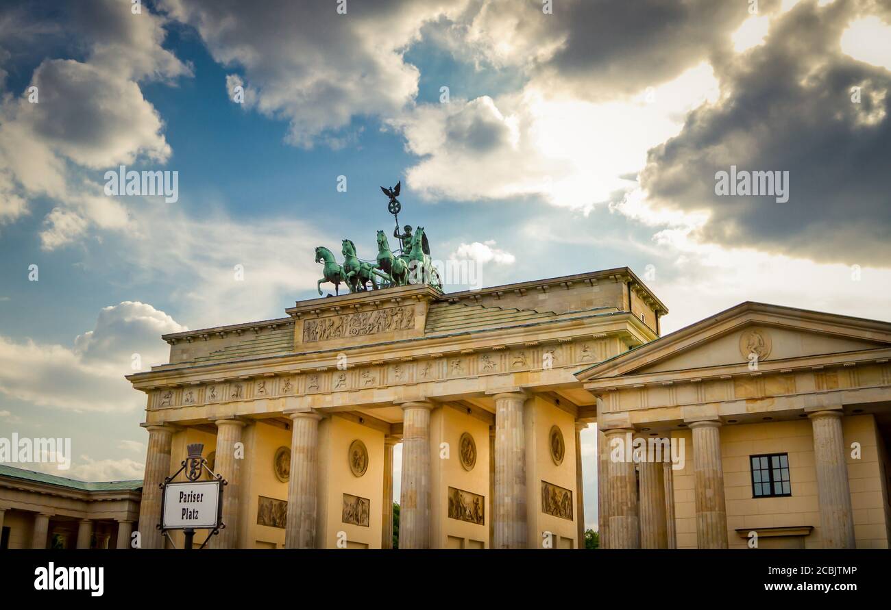 Brandengurger Tor Berlino Foto Stock
