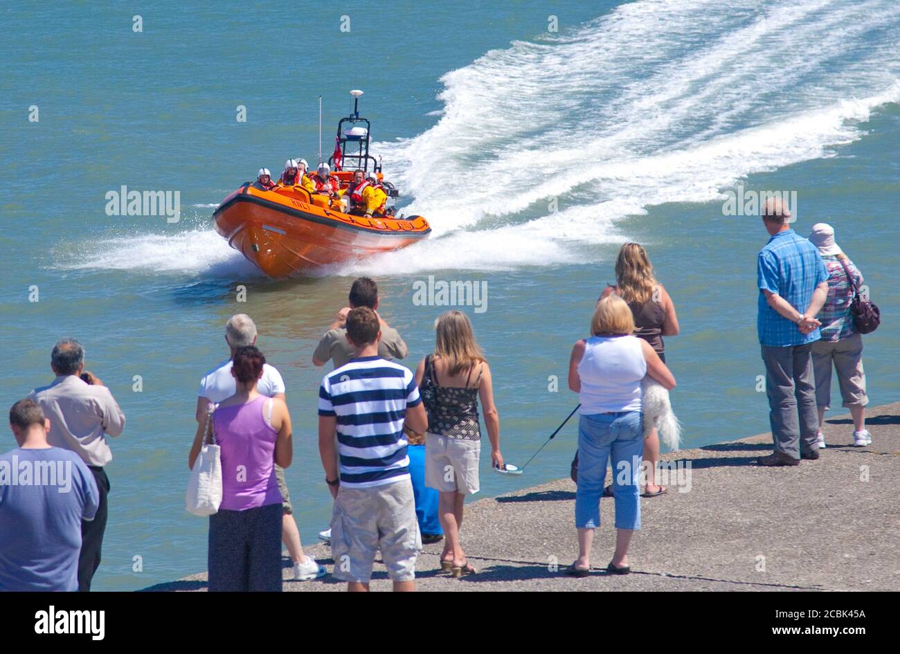 Porthcawl Harbour , Lifeboat, Galles del Sud, Regno Unito Foto Stock