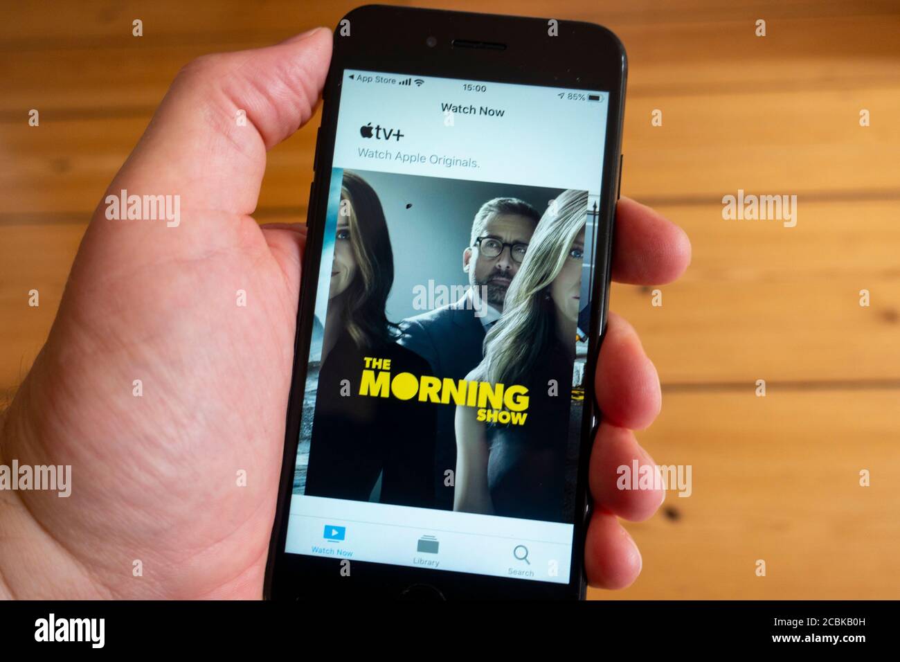 Dettagli di Apple TV + app di streaming video su schermo dello smartphone Foto Stock Dettagli di Apple TV + app di streaming video su schermo dello smartphone Foto Stock