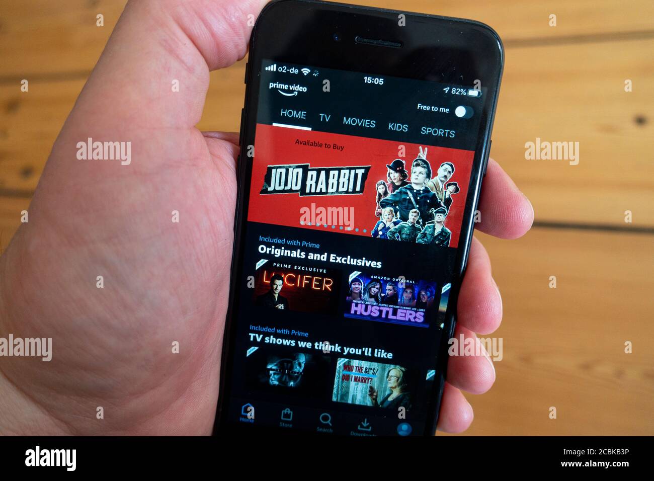 Dettagli dell'app Amazon prime Video su uno smartphone schermo Foto Stock Dettagli dell'app Amazon prime Video su uno smartphone schermo Foto Stock