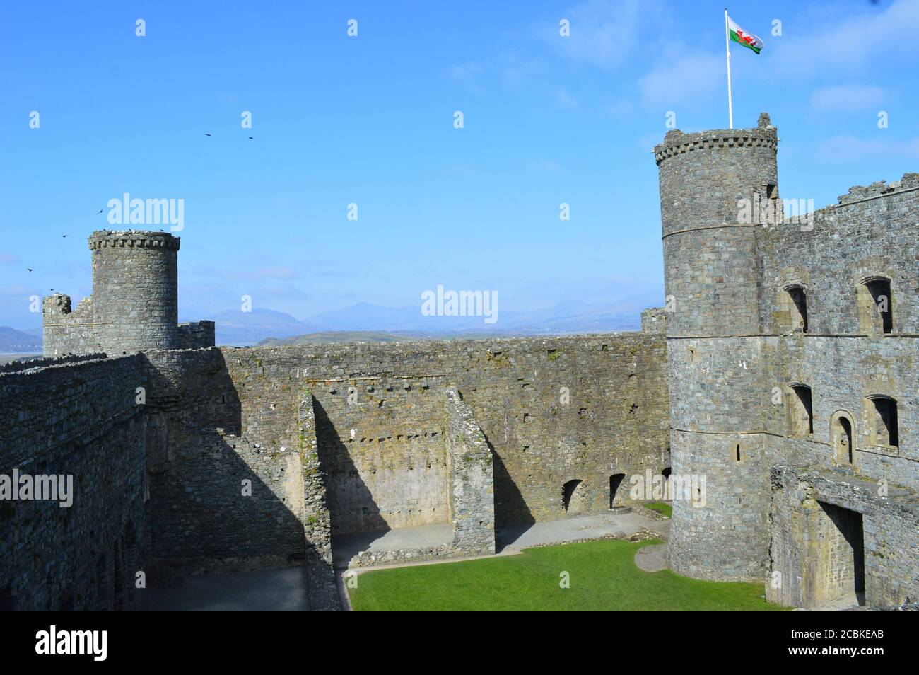 Castello di Harlech Foto Stock