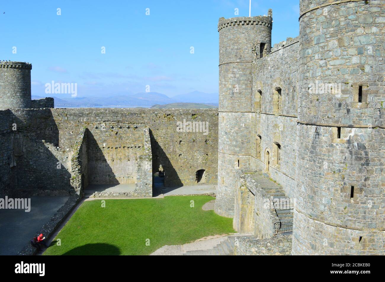 Castello di Harlech Foto Stock