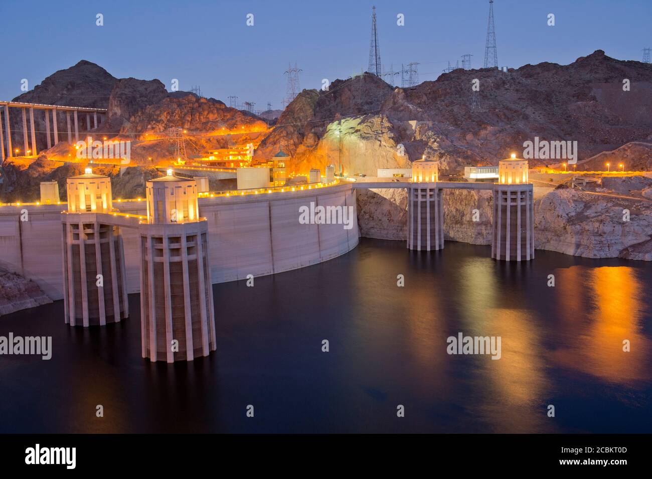 Hoover Dam, Boulder Dam, Arizona, Stati Uniti d'America Foto Stock