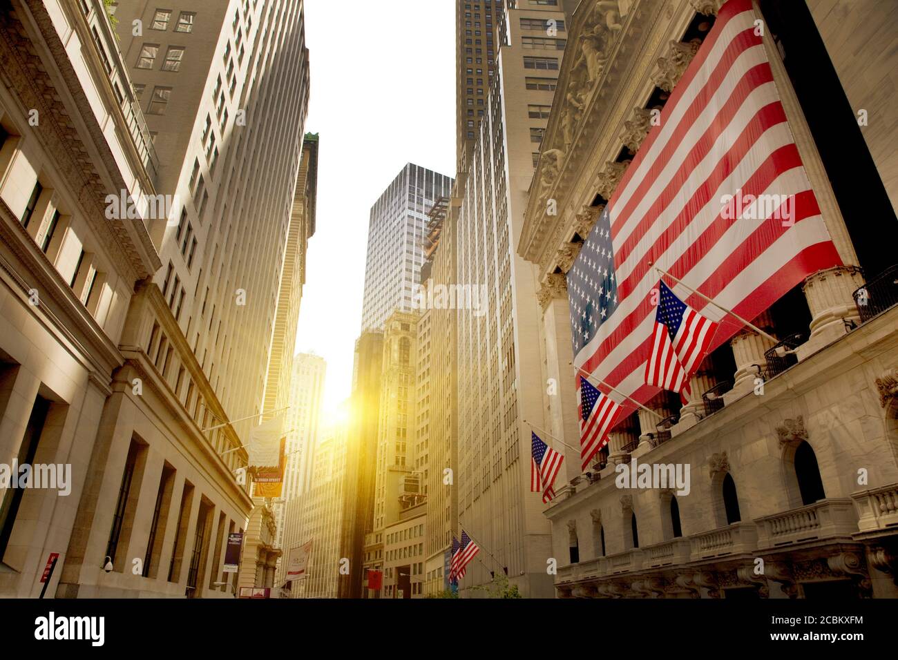 Borsa di New York, Wall Street, New York, Stati Uniti Foto Stock