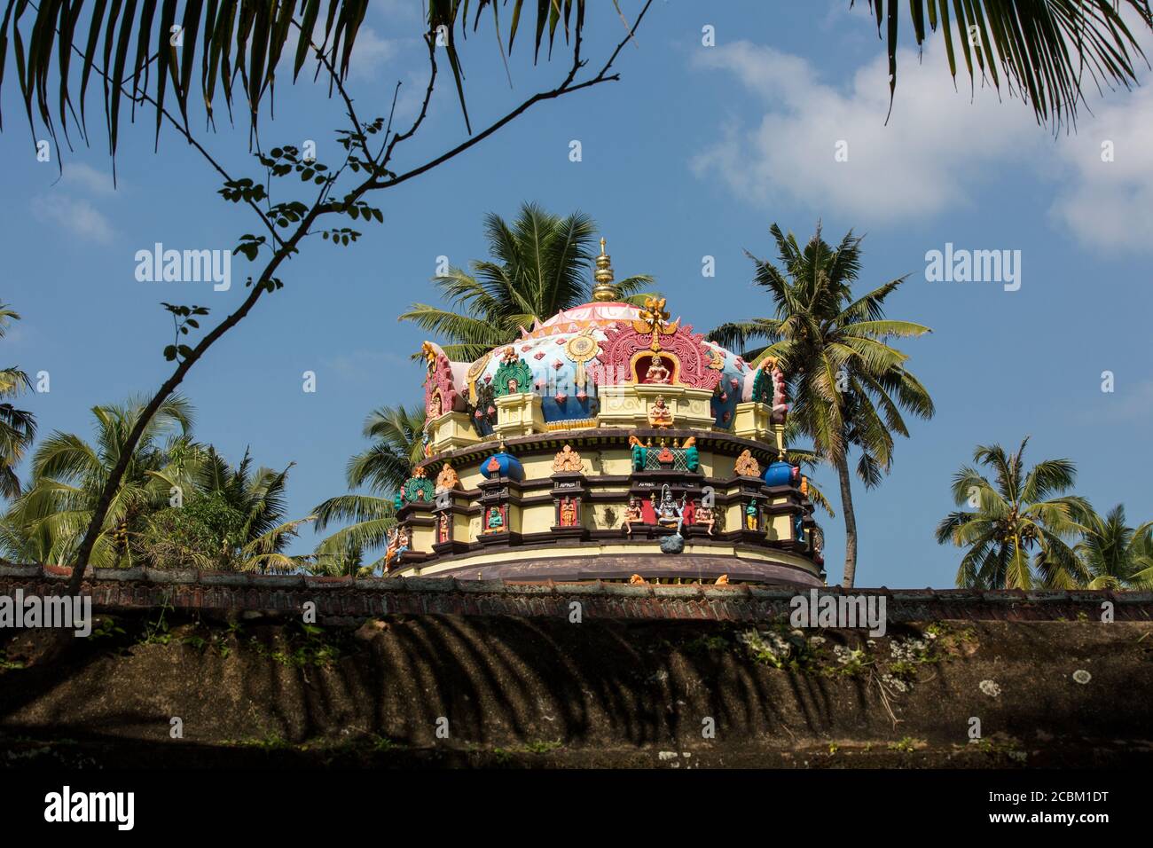 Tetto a cupola del Tempio Janardana Swami, Varkala, Kerala, India Foto Stock