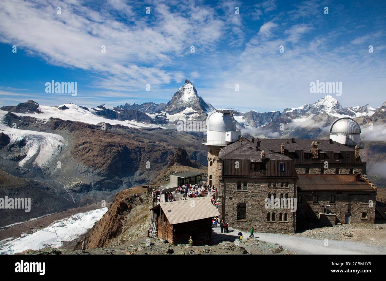 Osservatorio astronomico, Cervino, Alpi svizzere, Svizzera Foto Stock