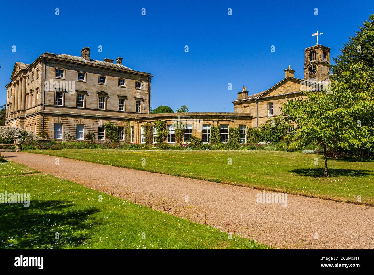 Howick Hall e The Earl Grey Tearooms, Howick, Northumberland, Regno Unito Foto Stock