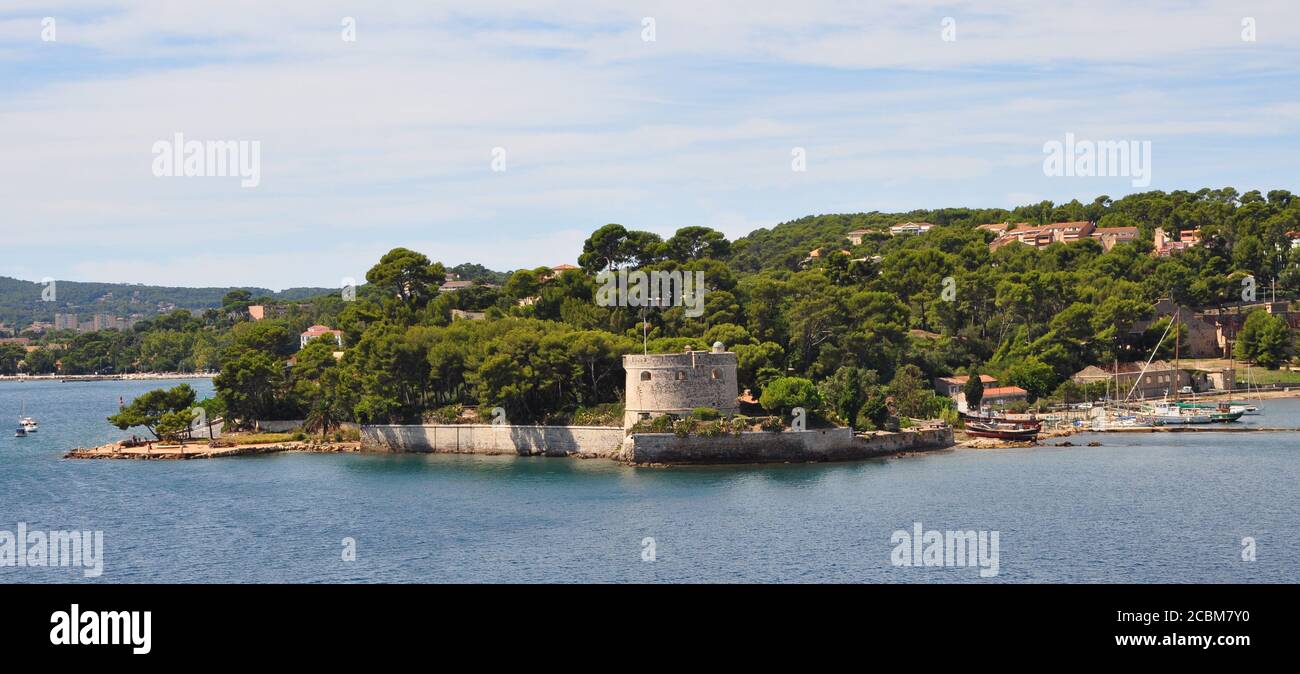 Fort de Balaguier dal traghetto Corsica Mega Express Foto Stock