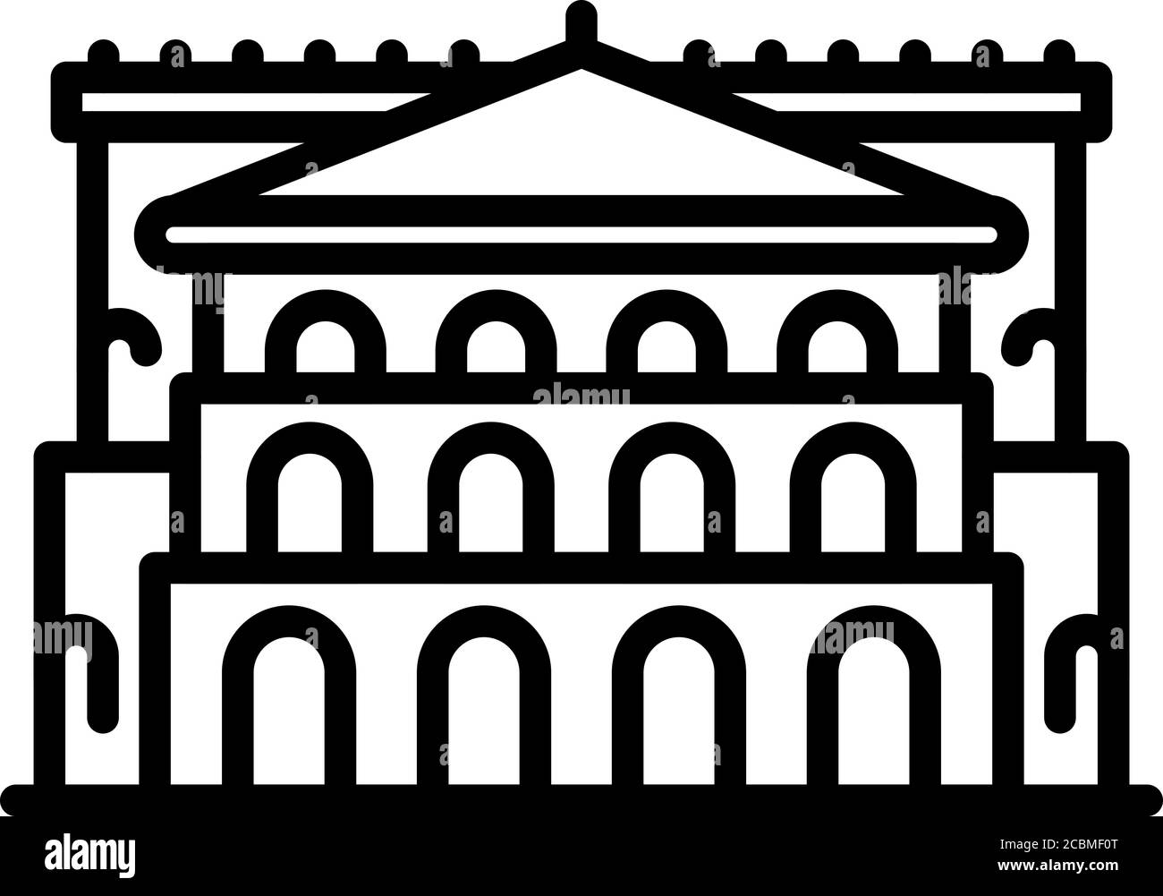 Icona del governo dei viaggi, stile del profilo Illustrazione Vettoriale
