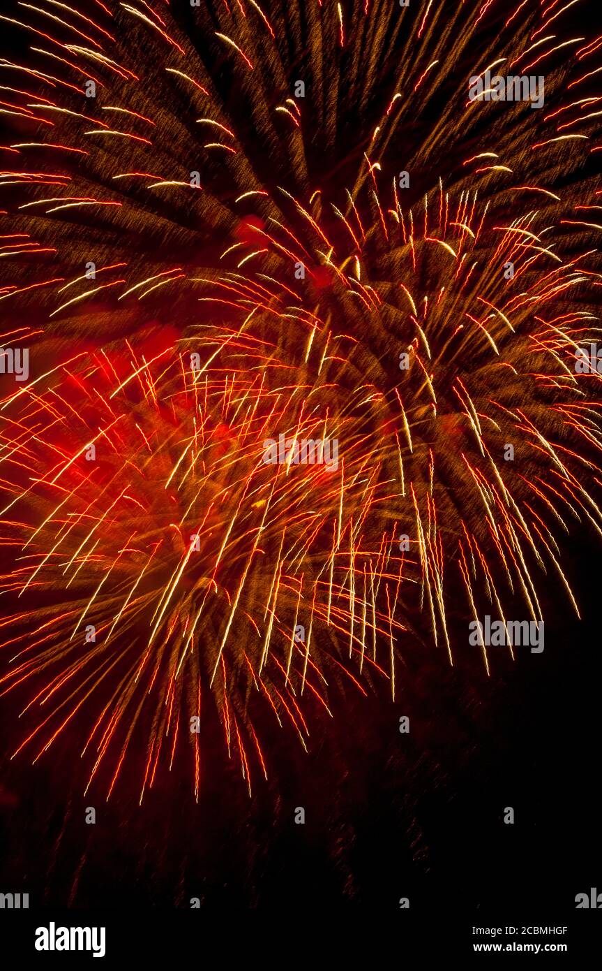 Fuochi d'artificio a Vancouver, British Columbia, Canada. Foto Stock Fuochi d'artificio a Vancouver, British Columbia, Canada. Foto Stock