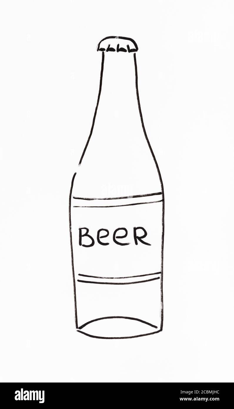 Hand drawn beer bottle immagini e fotografie stock ad alta risoluzione -  Alamy