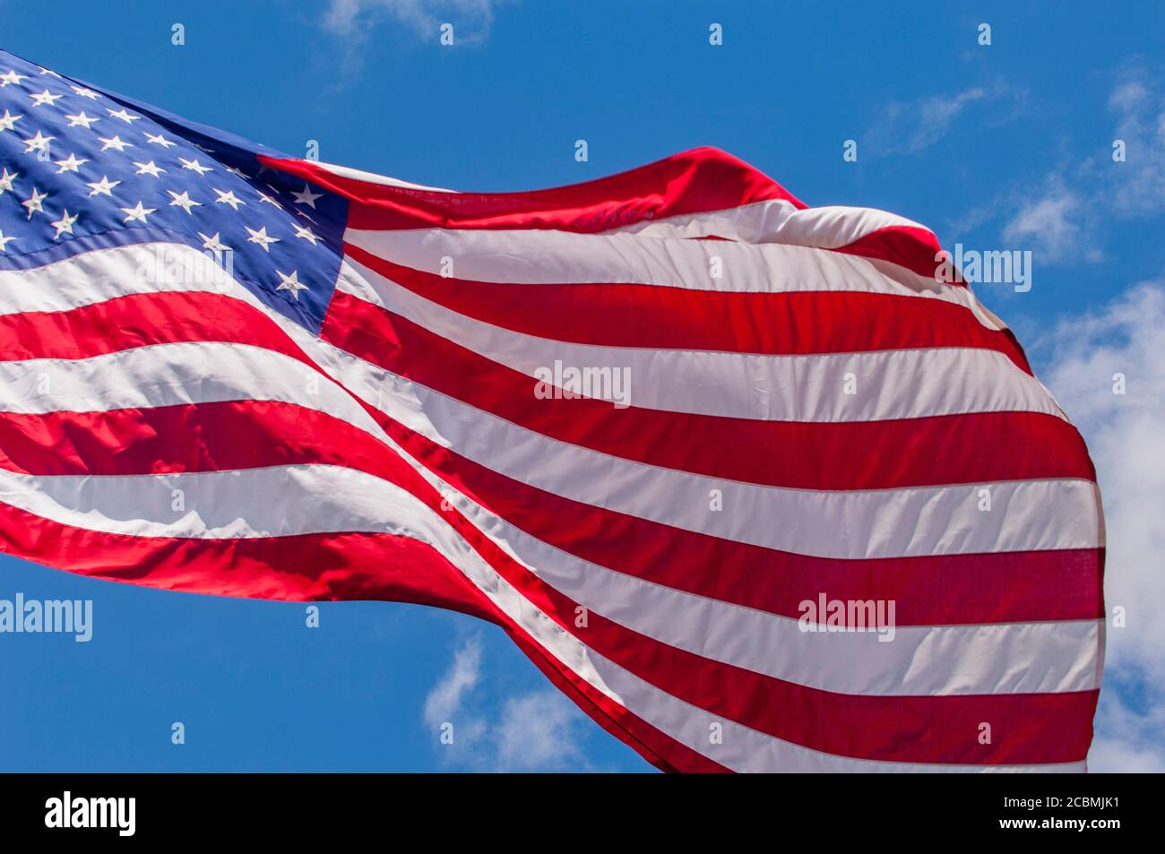 La bandiera nazionale americana a Coeur d'Alene, Idaho, USA. Foto Stock