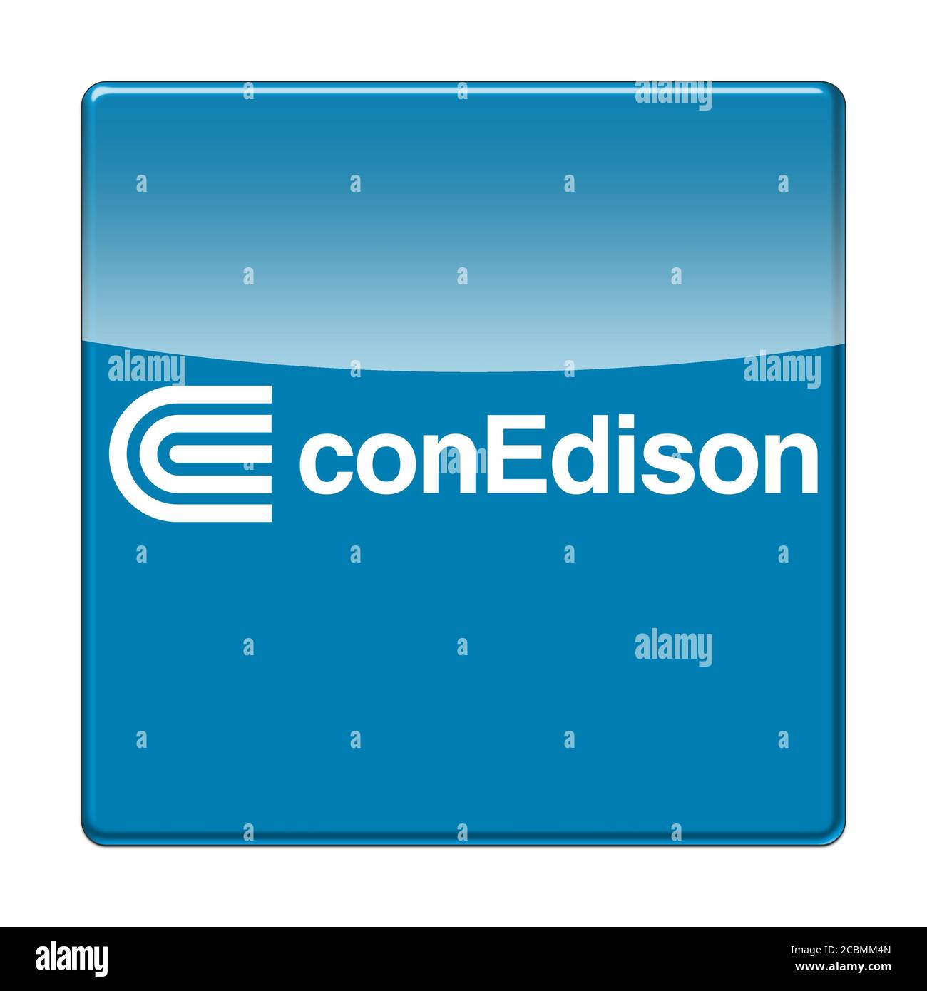 Logo dell'icona dell'app Edison consolidata Foto Stock