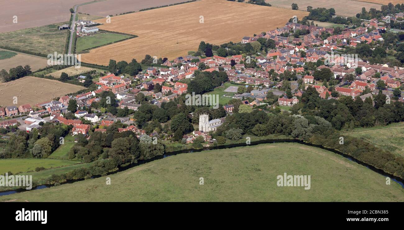 Veduta aerea del villaggio di Bubwith, e parrocchia civile, East Riding dello Yorkshire Foto Stock