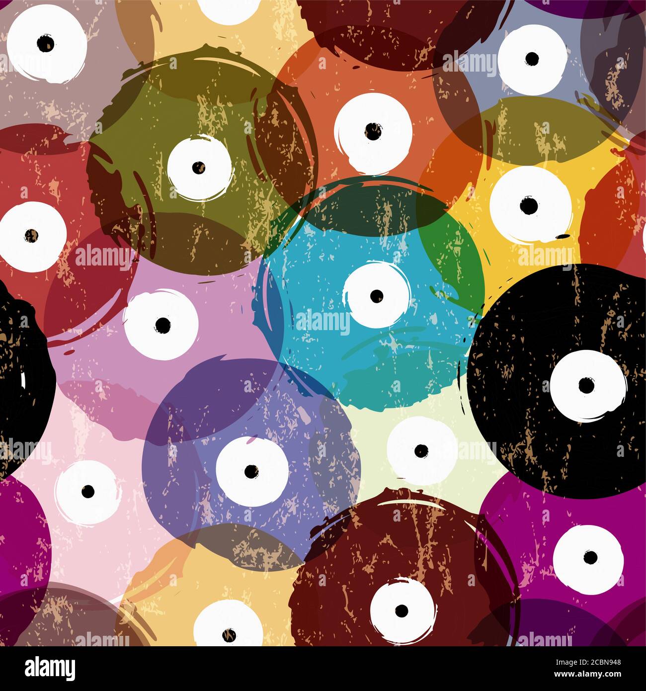 motivo di sfondo senza cuciture, con cerchi, tratti e schizzi Illustrazione Vettoriale