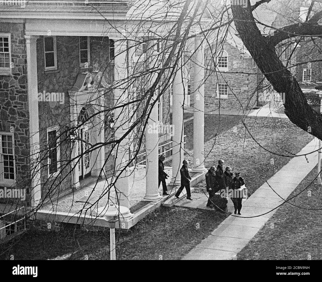 Alla fine degli anni '60, la polizia statale della Pennsylvania occupò il campus del Cheyney state College, un college prevalentemente afroamericano, HBCU, americano, USA Foto Stock