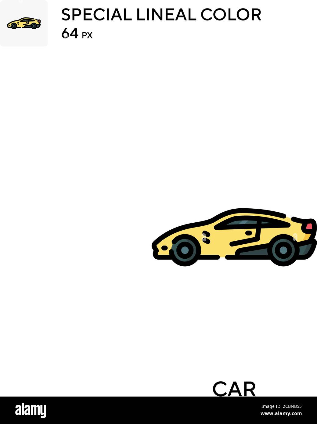Icona vettore colore lineare speciale auto. Icone auto per il vostro progetto aziendale Illustrazione Vettoriale