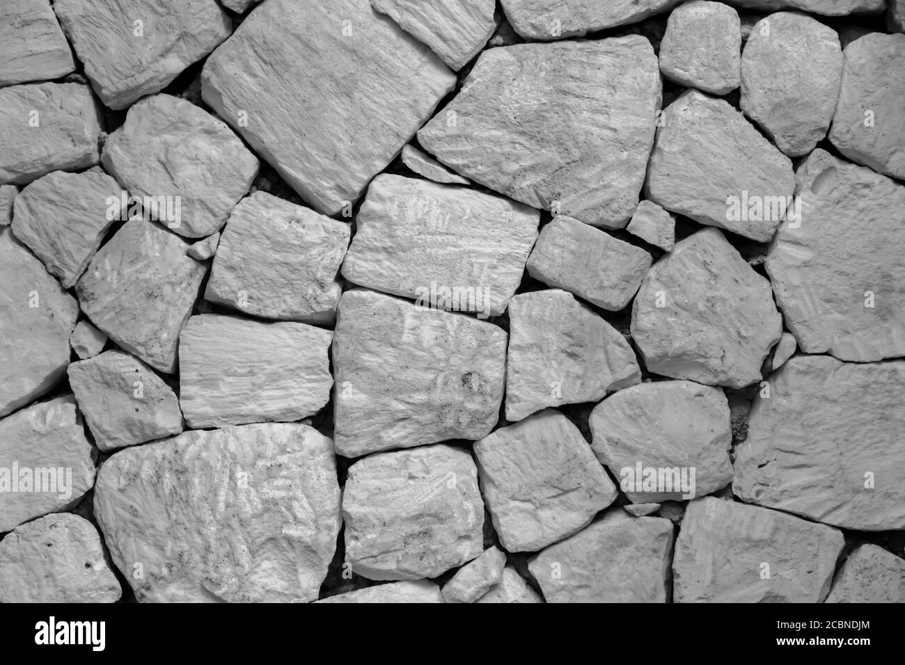 Tradizionale muro di pietra corallina design a Maldive Foto Stock