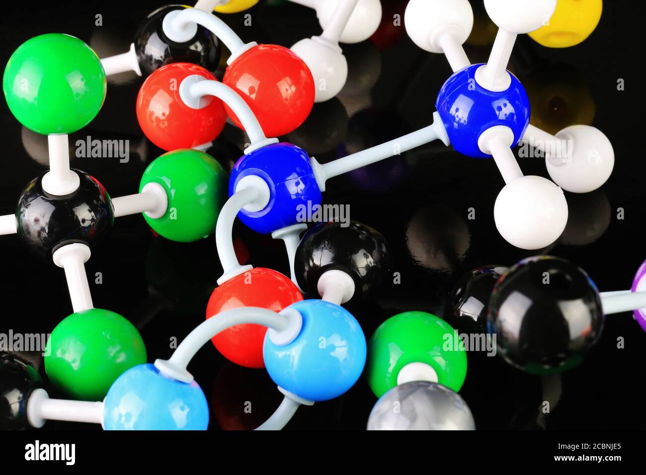 Modello plastico di molecole scientifiche Foto Stock