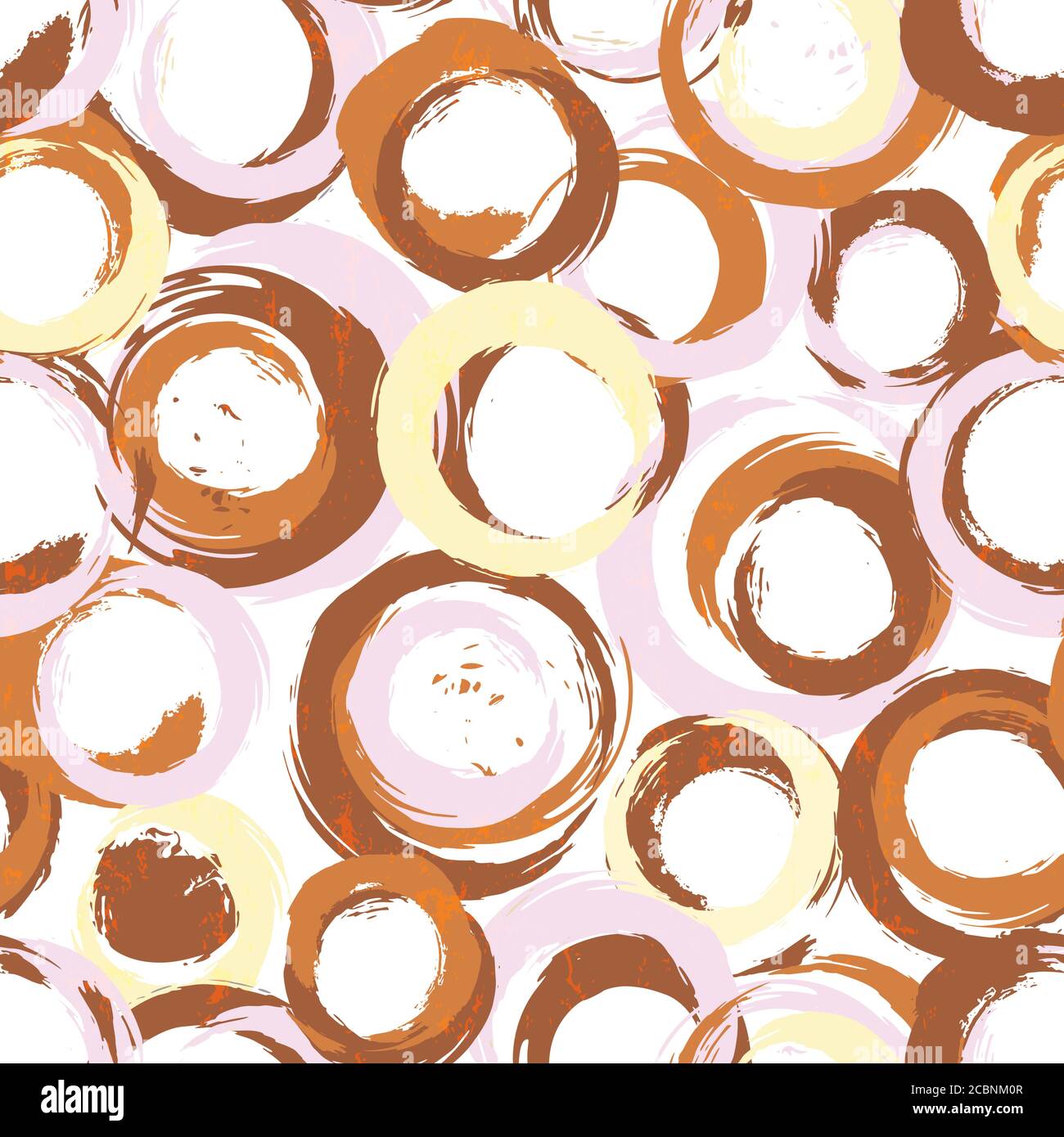 motivo di sfondo senza cuciture, con cerchi, tratti di vernice e schizzi Illustrazione Vettoriale