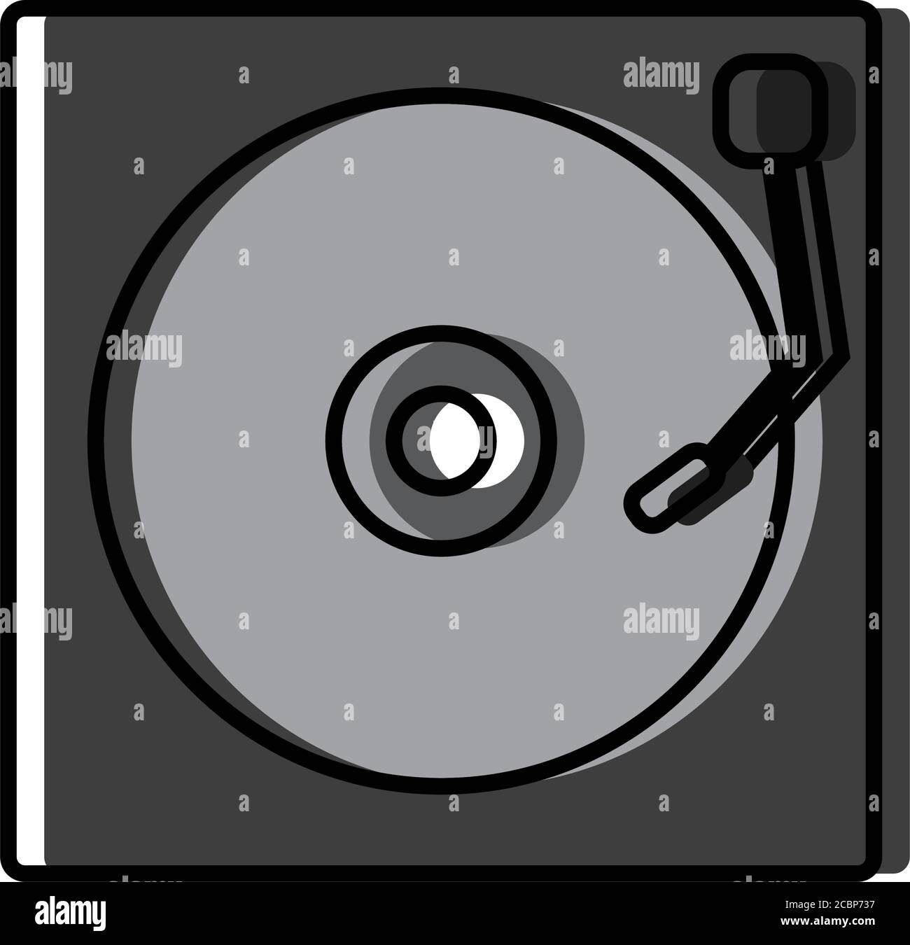 Icona del lettore CD isolato Illustrazione Vettoriale