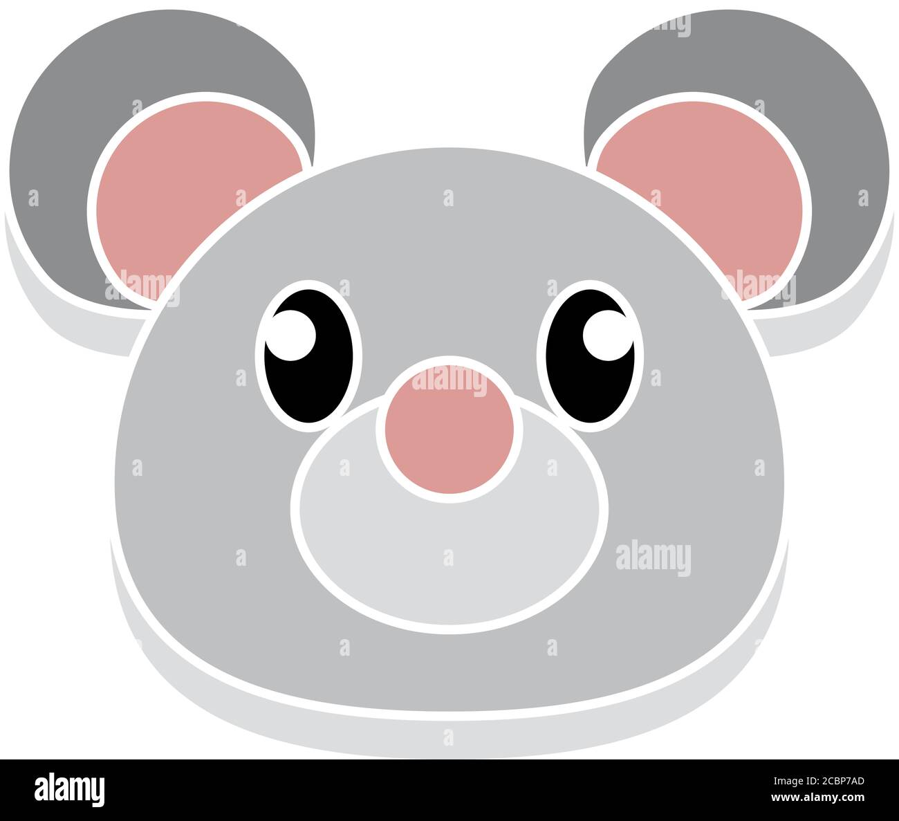 Cartone animato con la testa del mouse Illustrazione Vettoriale