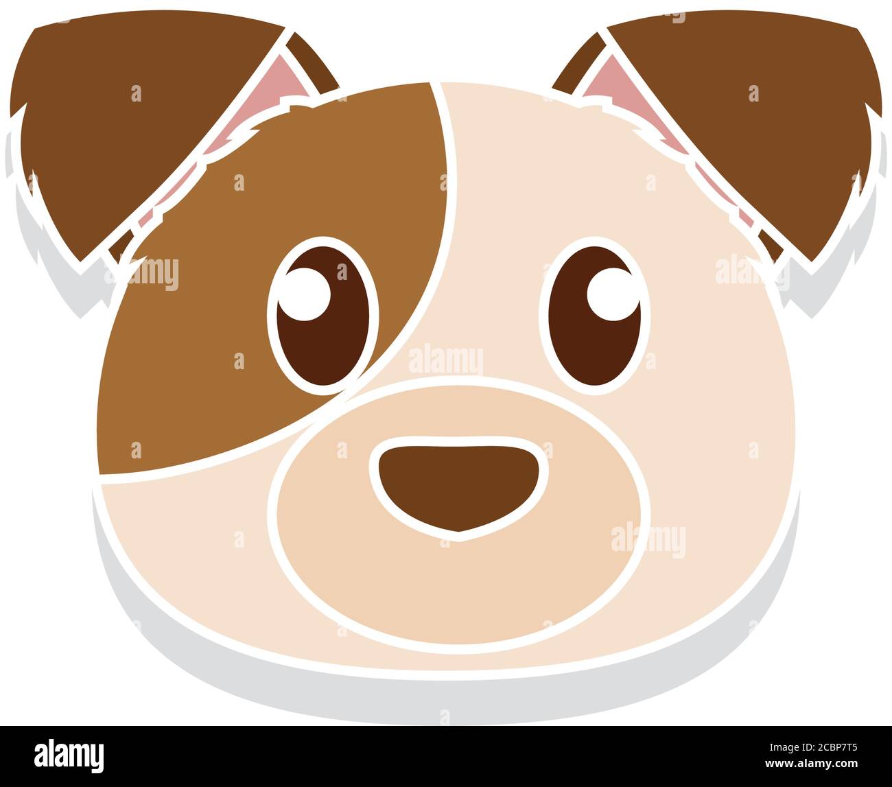 Testa di cane cartoon Illustrazione Vettoriale