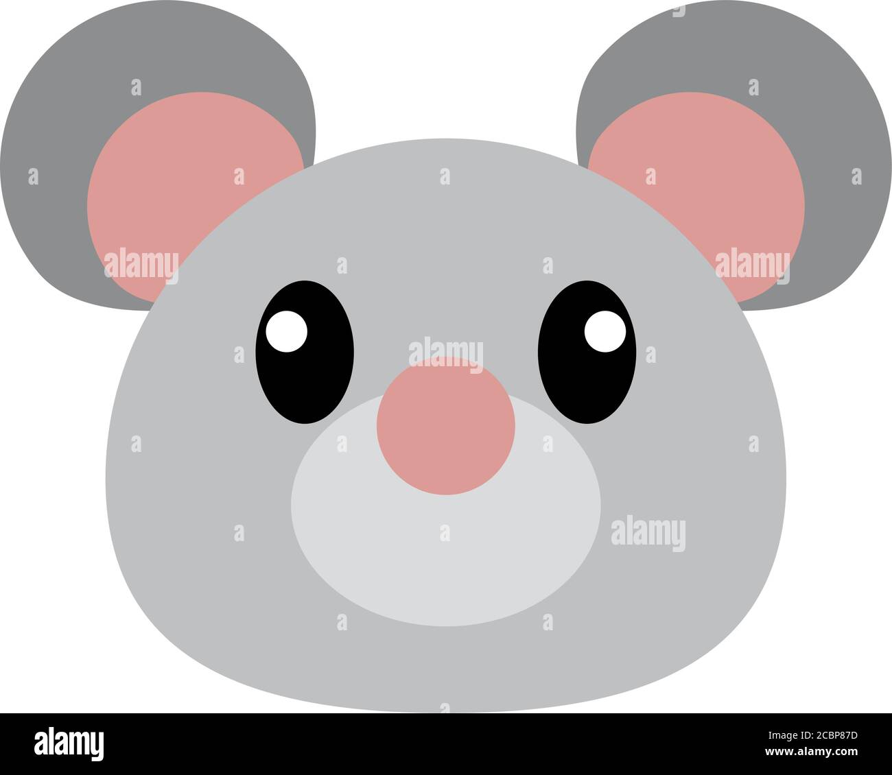 Cartone animato con la testa del mouse Illustrazione Vettoriale