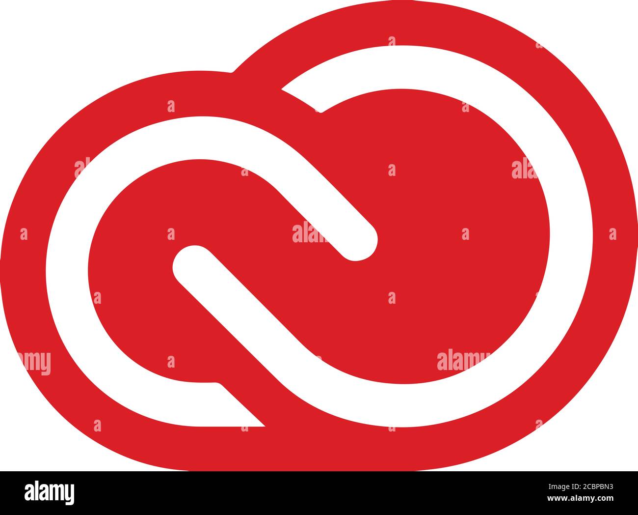 Logo Adobe Cloud, servizio cloud, azienda software Foto Stock