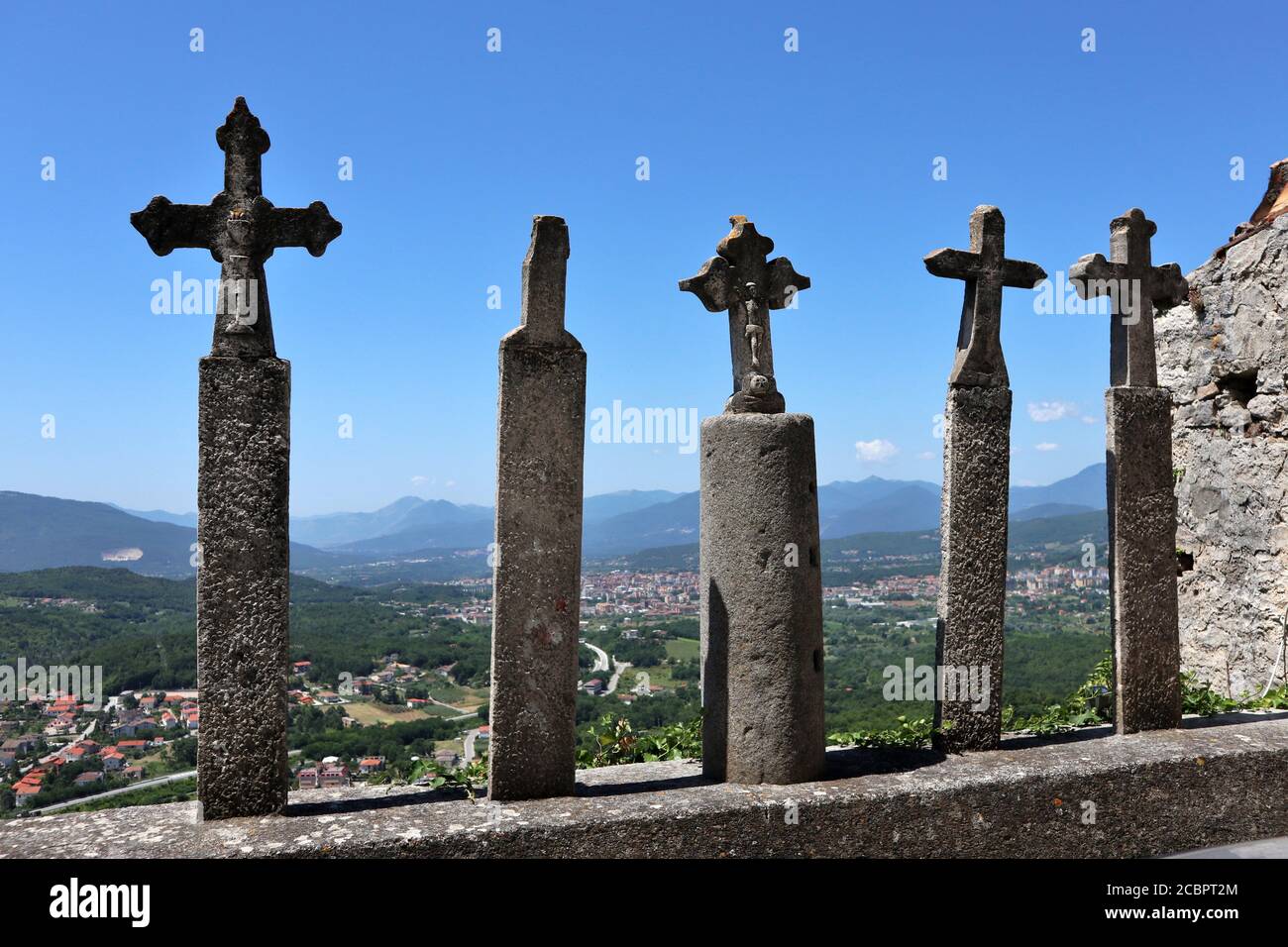 Pesche - Croci del borgo Foto Stock