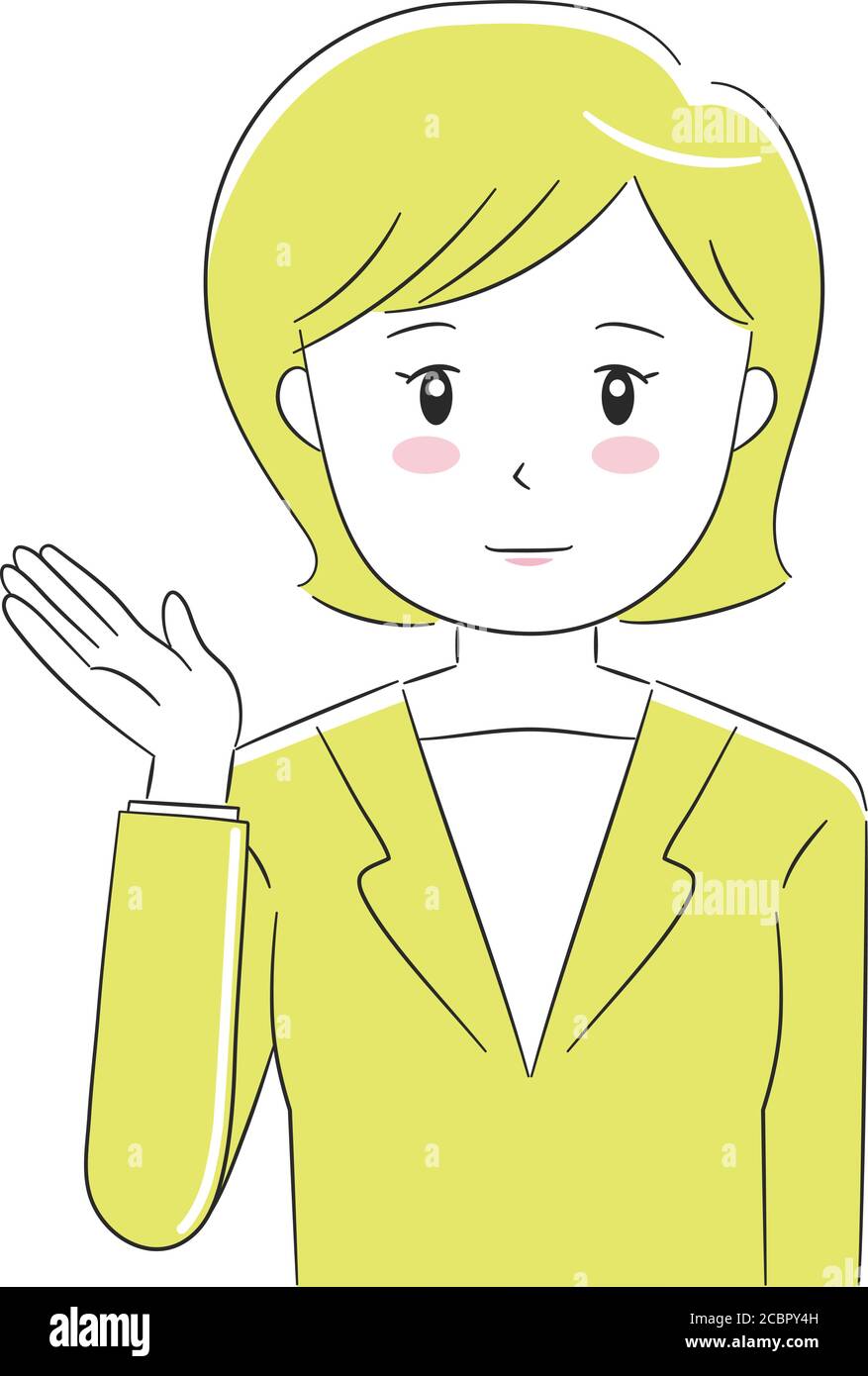 Receptionist che indossa la tuta. Isolato su sfondo bianco. Illustrazione Vettoriale