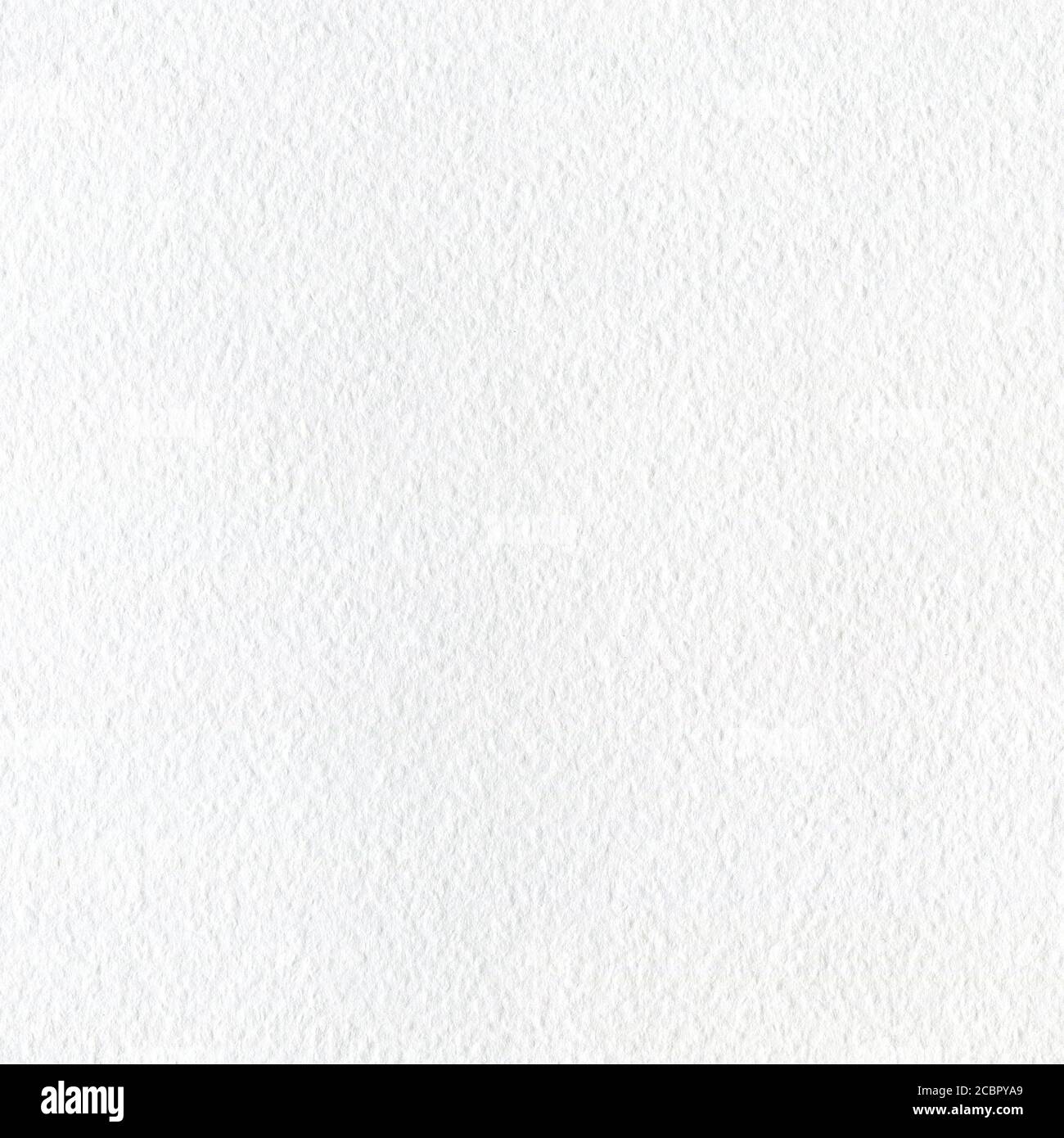 Carta bianca ad acquerello con trama. Sfondo quadrato per la pittura. Pagina bianca vuota, con texture. Foto Stock
