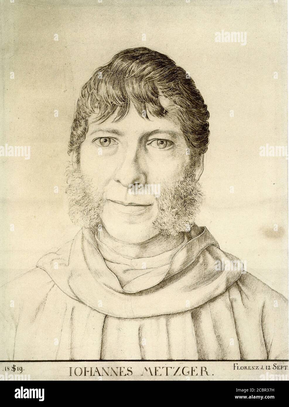 Schnorr von Carolsfeld Julius - Bildnis Johannes Metzger - Tedesco Scuola - 19 ° secolo Foto Stock
