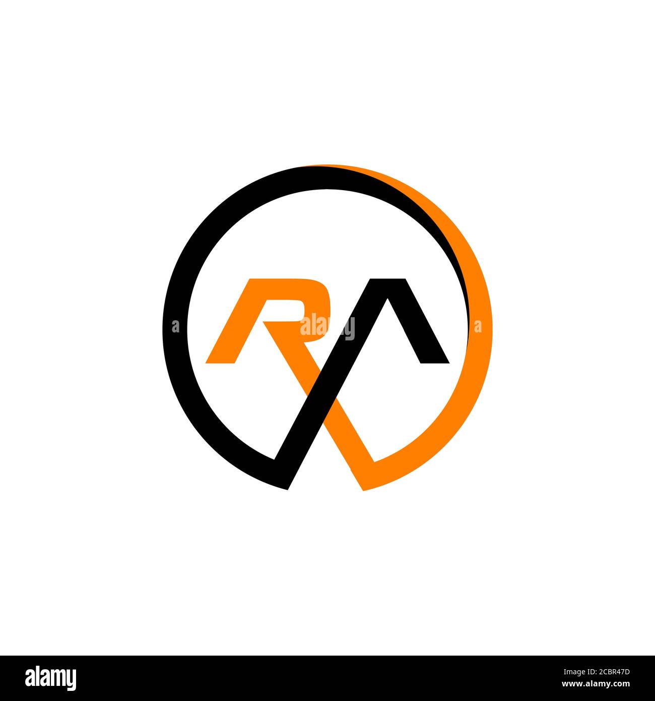 Initial RA Letter R un vettore di progettazione del logo. Illustrazioni creative e moderne del concetto grafico Illustrazione Vettoriale