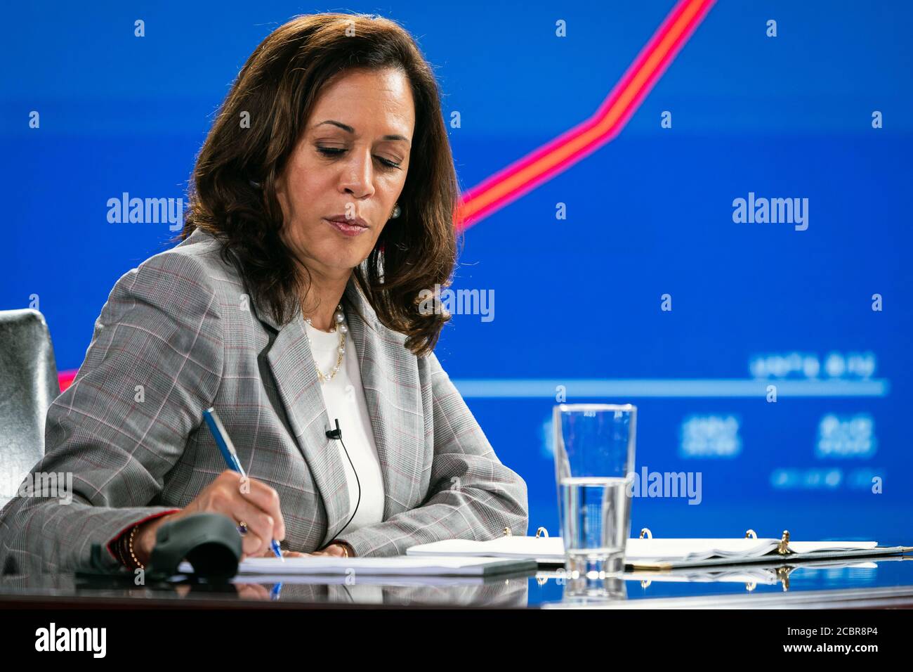 WILMINGTON, DELAWARE, USA - 13 agosto 2020 - candidato USA al vice presidente con Joe Biden, Kamala Harris Foto Stock