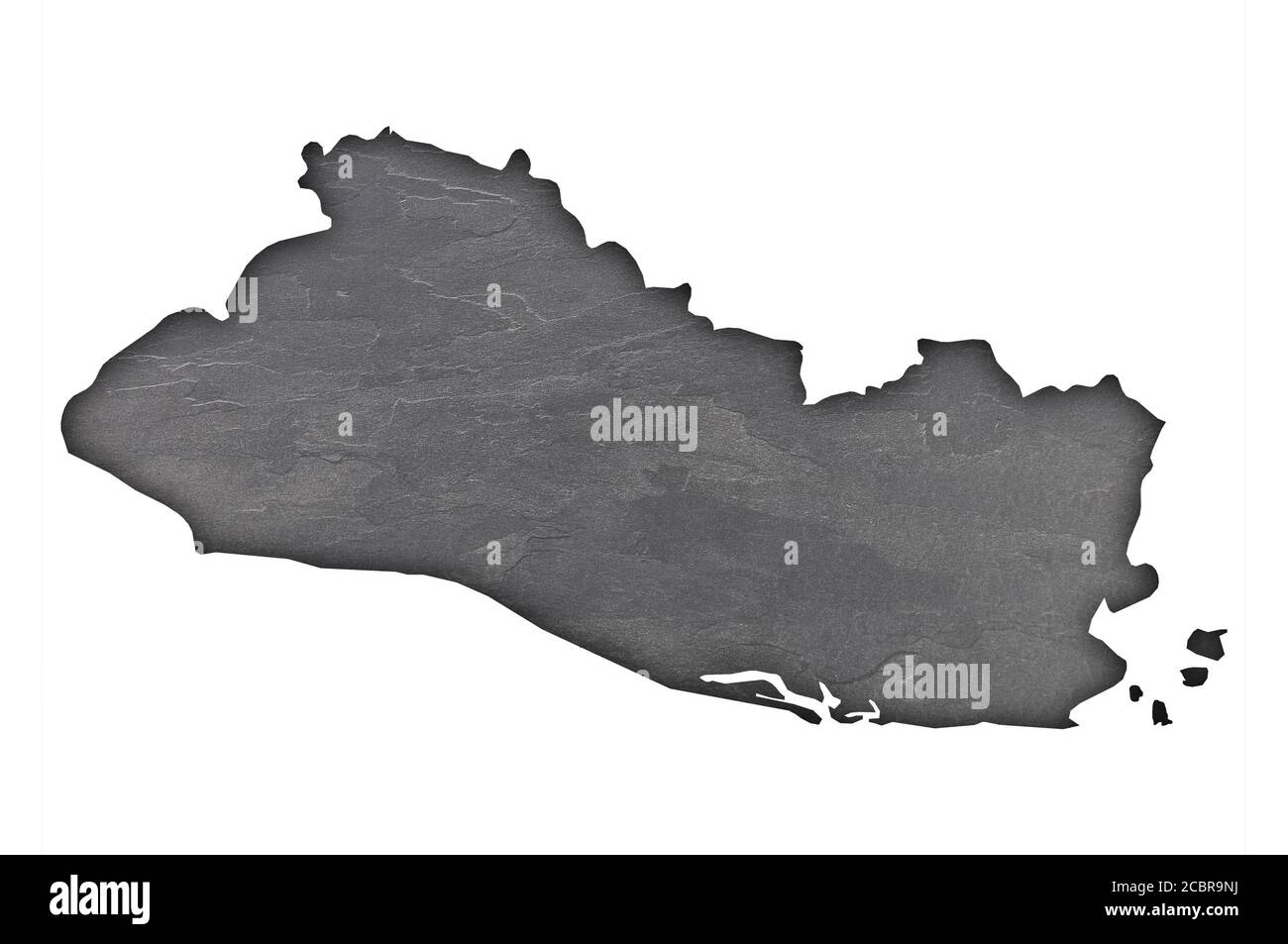 Mappa di El Salvador su ardesia scura Foto Stock