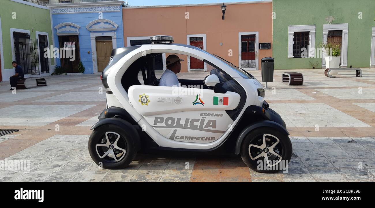Campeche polizia (polizia) pattuglia auto. Campeche / Messico Foto Stock