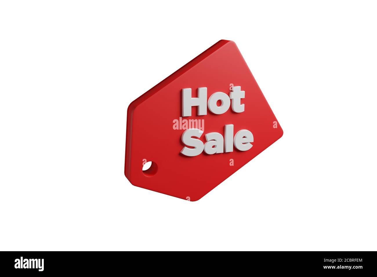 Promozione hot sale tag in 3d. illustrazione 3d. Foto Stock
