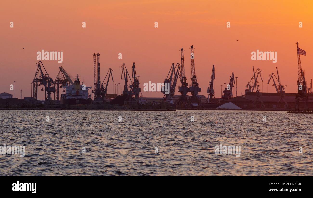 Porto di Salonicco Macedonia Grecia - Foto: Geopix/Alamy Stock Foto Foto Stock