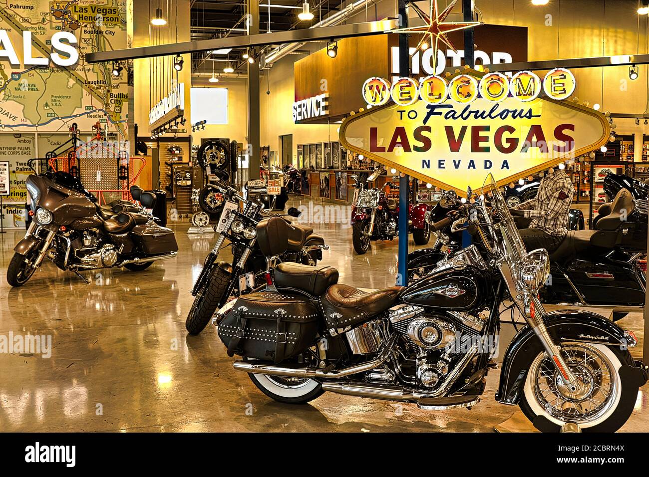 Las Vegas Firma e moto promozionale Harley-Davidson al concessionario Harley  Davidson Motorcycle \u0026 Store Las Vegas Foto stock - Alamy
