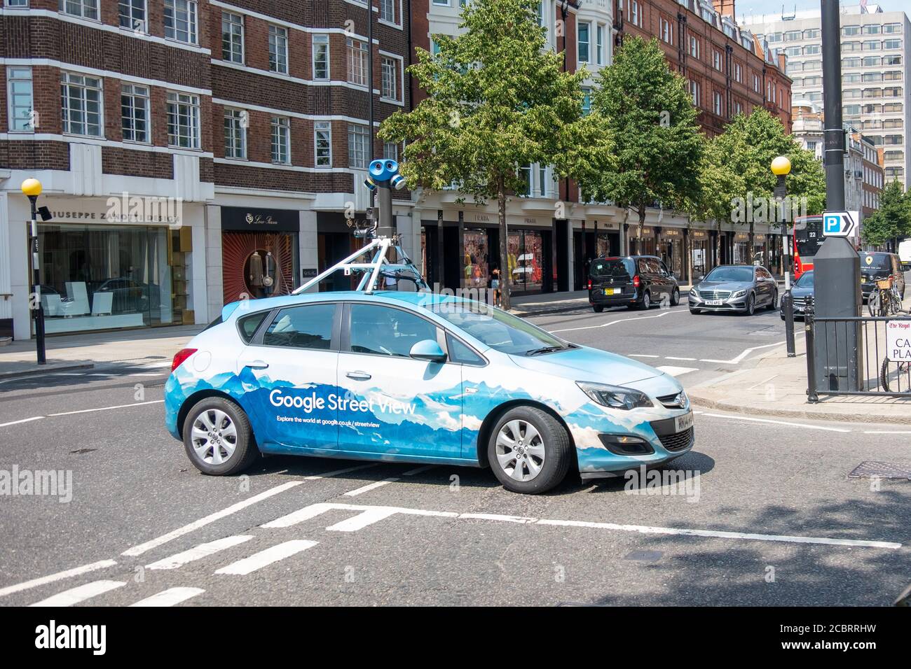 LONDRA- UN automobile di Google Street View in una mappatura di azione Le strade di Londra Foto Stock